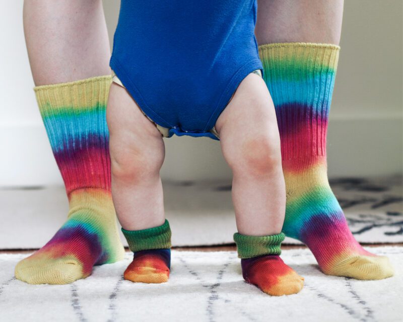 Maggies Organics rainbow organic cotton socks